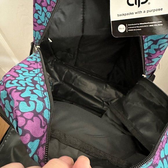 Blu School Supplies 17" Assorted Colors Intermediate Backpack Book Bag NWT - Picture 5 of 6